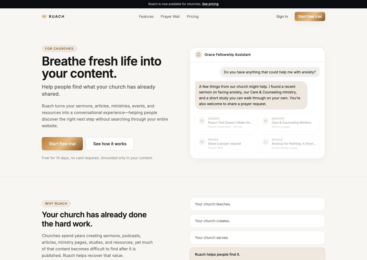 Turning a church’s content into a conversation — Ruach Platform