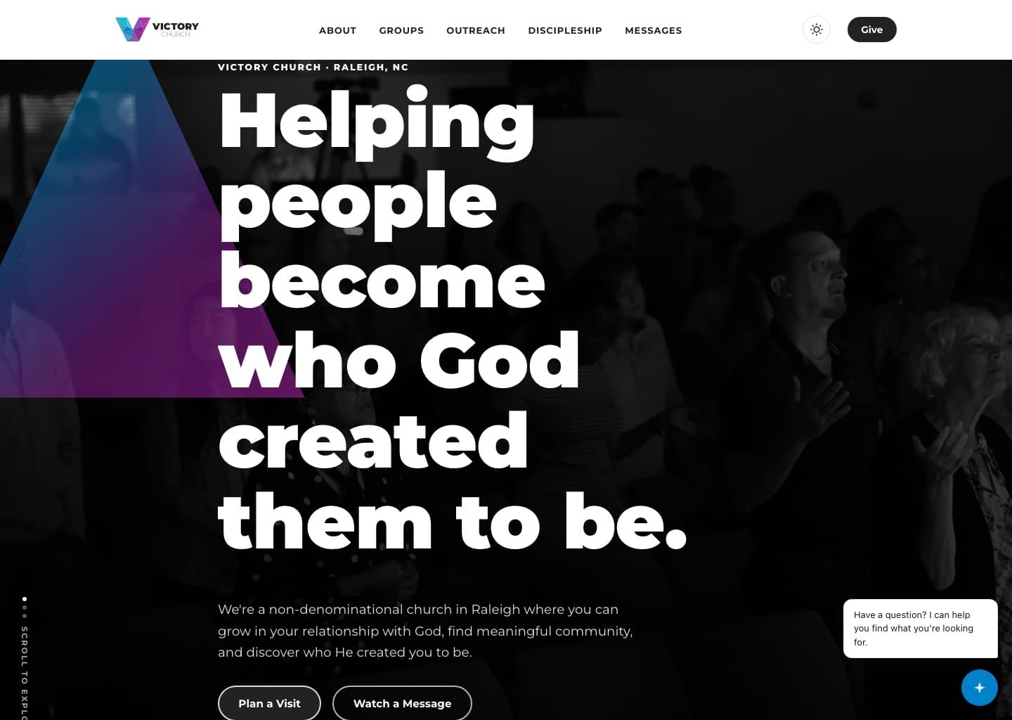A church website built to make the first visit feel easy — Victory Church
